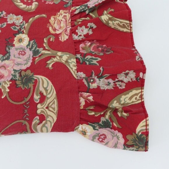 LRL Ralph Lauren Marseilles Red ONE Standard Ruffle Hem Pillowcase Pillow Sham - Picture 3 of 11